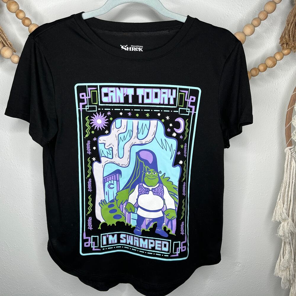 Shrek Black Swamped Graphic T